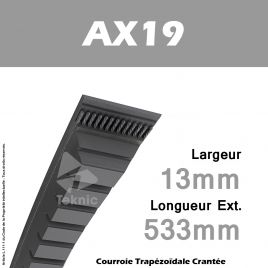Courroie AX19 - Continental