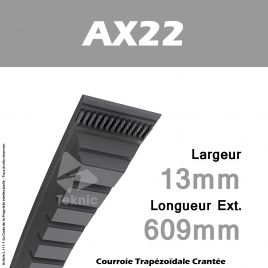 Courroie AX22 - Continental