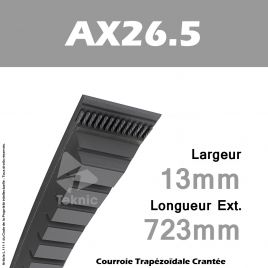 Courroie AX26.5 - Continental