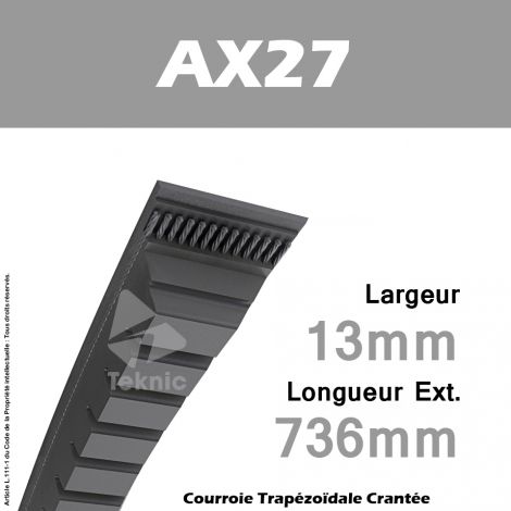 Courroie AX27 - Continental