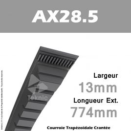 Courroie AX28.5 - Continental