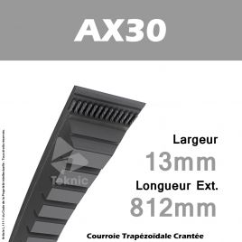 Courroie AX30 - Continental