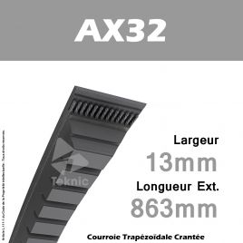 Courroie AX32 - Continental