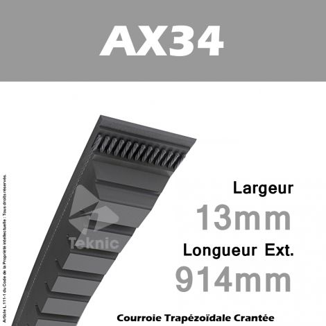 Courroie AX34 - Continental