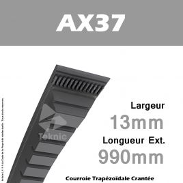 Courroie AX37 - Continental