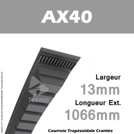 Courroie AX40 - Continental