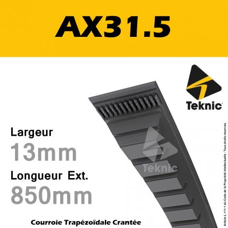 Courroie AX31.5 - Teknic