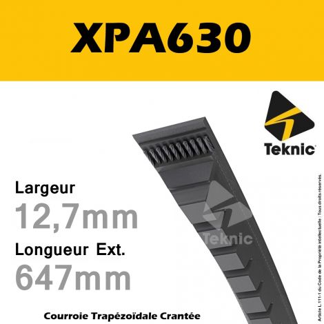 Courroie XPA630 - Teknic