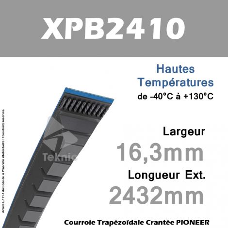 Courroie XPB2410 - Continental Pioneer