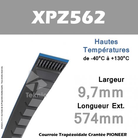 Courroie XPZ562 - Continental Pioneer