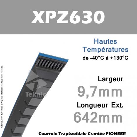 Courroie XPZ630 - Continental Pioneer