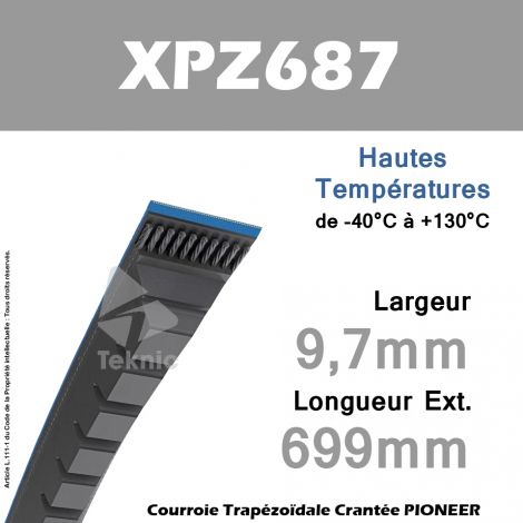 Courroie XPZ687 - Continental Pioneer