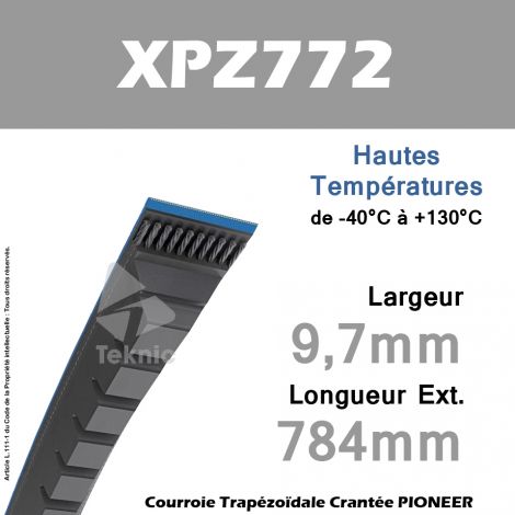 Courroie XPZ772 - Continental Pioneer