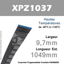 Courroie XPZ1037 - Continental Pioneer