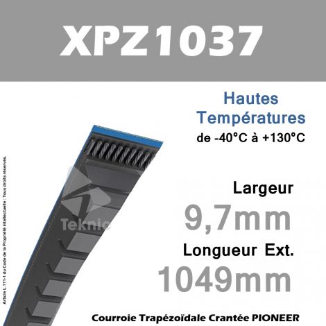 Courroie XPZ1037 - Continental Pioneer