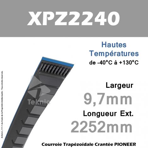 Courroie XPZ2240 - Continental Pioneer