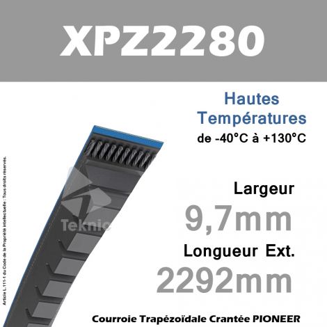 Courroie XPZ2280 - Continental Pioneer