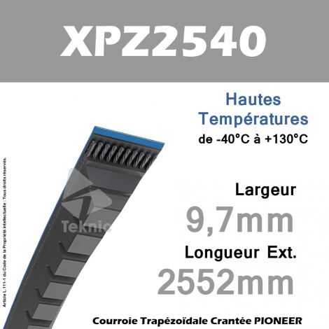 Courroie XPZ2540 - Continental Pioneer