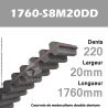 Courroie 1760-S8M20 Double denture