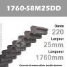 Courroie 1760-S8M25 Double denture