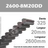 Courroie 2600-S8M20 Double denture