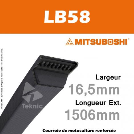 Courroie Mitsuboshi LB58