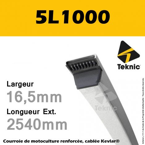 Courroie 5L1000 - Teknic