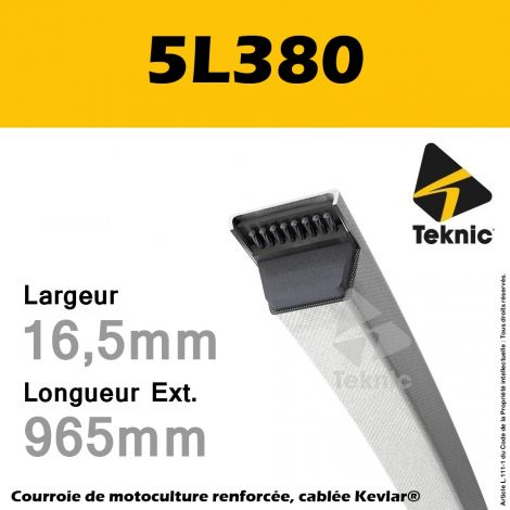 Courroie 5L380 - Teknic