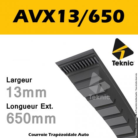 Courroie AVX13/650 - Teknic