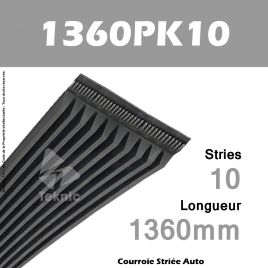 Courroie Poly-V Auto 1360PK10 - Continental