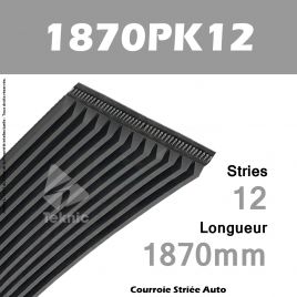 Courroie Poly-V Auto 1870PK12 - Continental