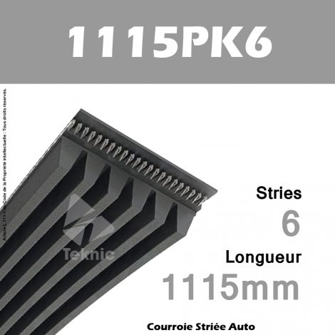 Courroie Poly-V Auto 1115PK6 - Continental