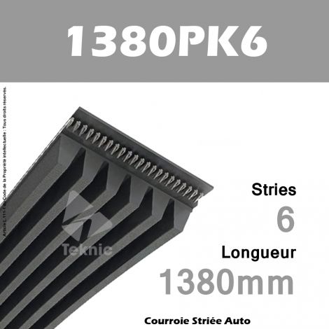 Contitech 6PK1380 COURROIE STRIEE 