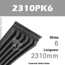 Courroie Poly-V Auto 2310PK6 - Continental