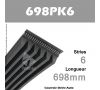 Courroie Poly-V Auto 698PK6 - Continental
