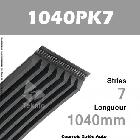 Courroie Poly-V Auto 1040PK7 - Continental