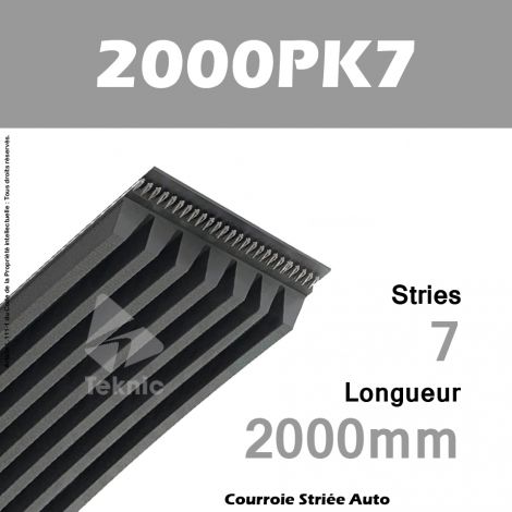 Courroie Poly-V Auto 2000PK7 - Continental