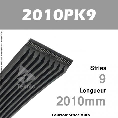 Courroie Poly-V Auto 2010PK9 - Continental