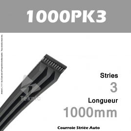 Courroie Poly-V Auto 1000PK3 - Continental