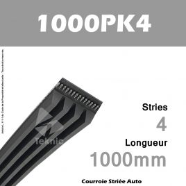 Courroie Poly-V Auto 1000PK4 - Continental