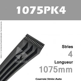 Courroie Poly-V Auto 1075PK4 - Continental