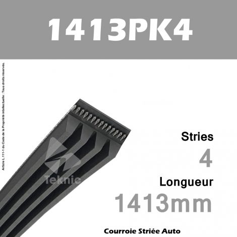 Courroie Poly-V Auto 1413PK4 - Continental