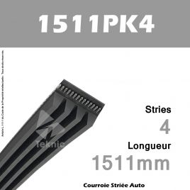 Courroie Poly-V Auto 1511PK4 - Continental