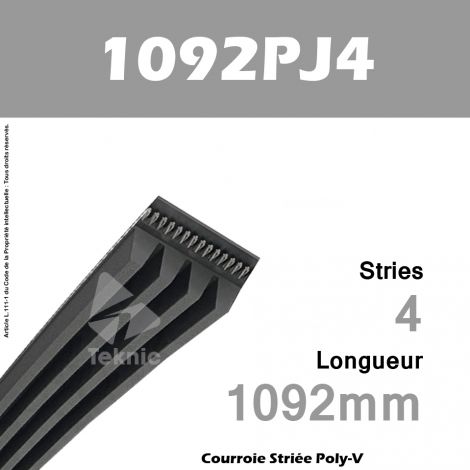 Courroie Poly-V 1092PJ4 
