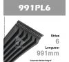 Courroie Poly-V 991PL6 - Continental