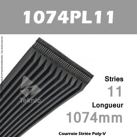 Courroie Poly-V 1074PL11 - Continental