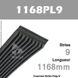 Courroie Poly-V 1168PL9 - Continental
