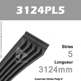 Courroie Poly-V 3124PL5