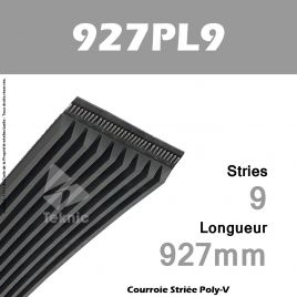 Courroie Poly-V 927PL9 - Continental