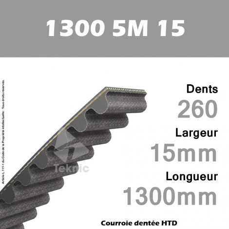 Courroie Dentée 1300 5M 15